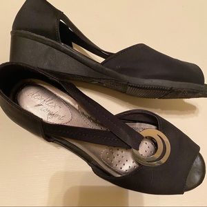 Black Wedges / Heels with Silver Embellishment